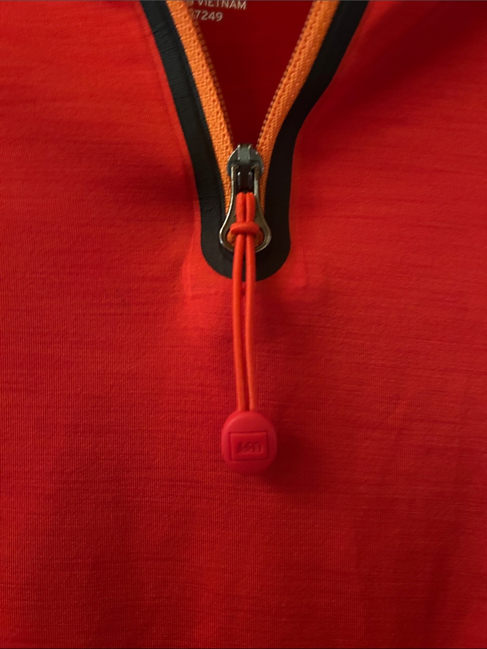 REI Red and Orange Women's Half-Zip Active Pullover - Picture 3 of 13